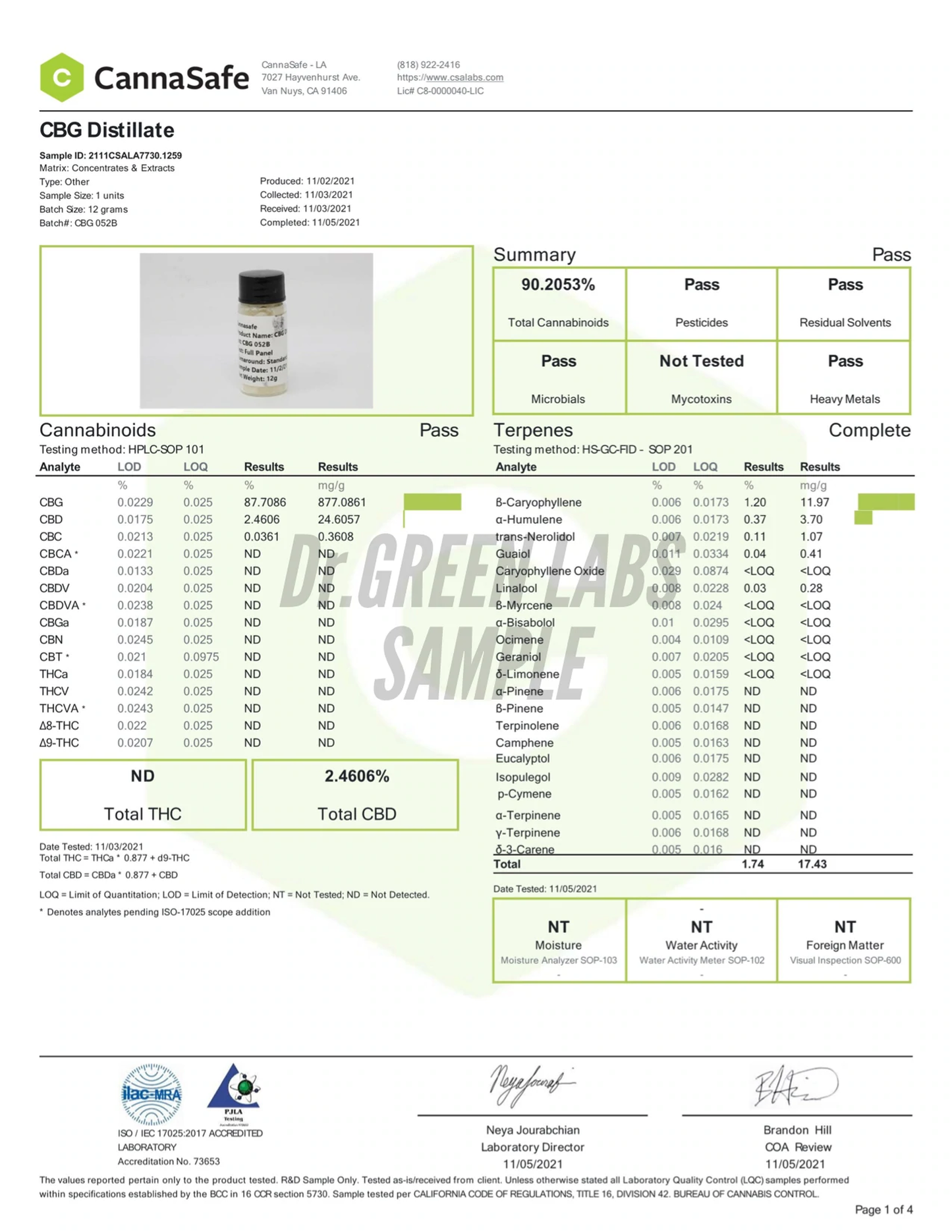【CBCリキッド】♦︎NYC DIESEL♦︎ CBC 30% CBD 20% CBN 10% CBG 10% CBDA 10%《Dr. Green Labs》内容量 / NET WET. 1ml ☆本製品で200回使用可能☆
